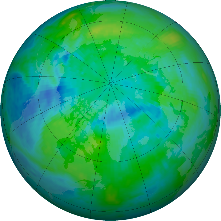 Arctic ozone map for 04 October 1986